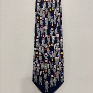 Lynn Neckwear Republicans GOP Election Political Theme Tie Multicolor 100% Silk